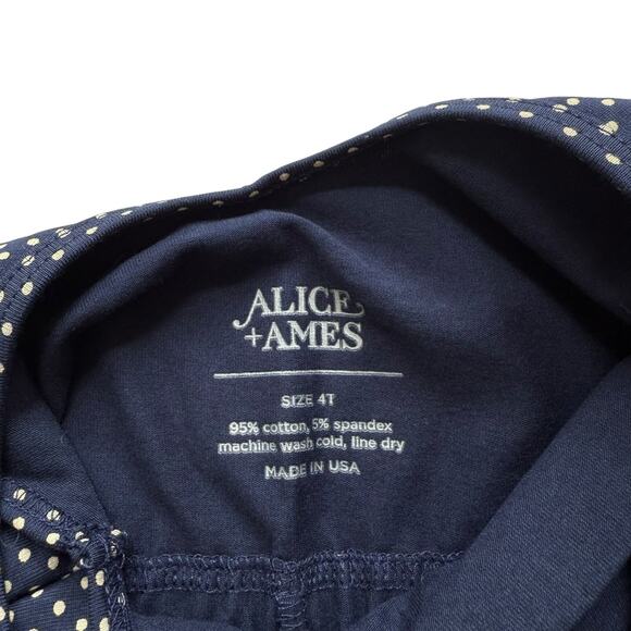Alice + Ames Navy Polka Dot Sleeveless Jumpsuit Size 4T - Picture 4 of 4